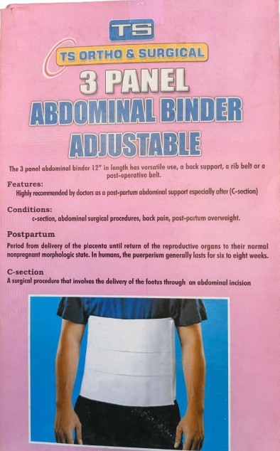 3 Panel Abdominal Binder Adjustable (TS Ortho & Surgical)
